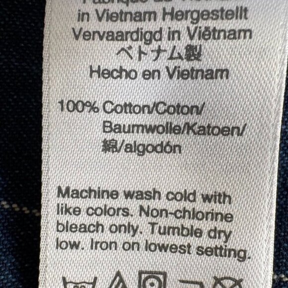 J. Crew Indigo Stripe Paper Bag Loose Fit Straight Leg Trouser Pants Size 10 - Picture 12 of 16